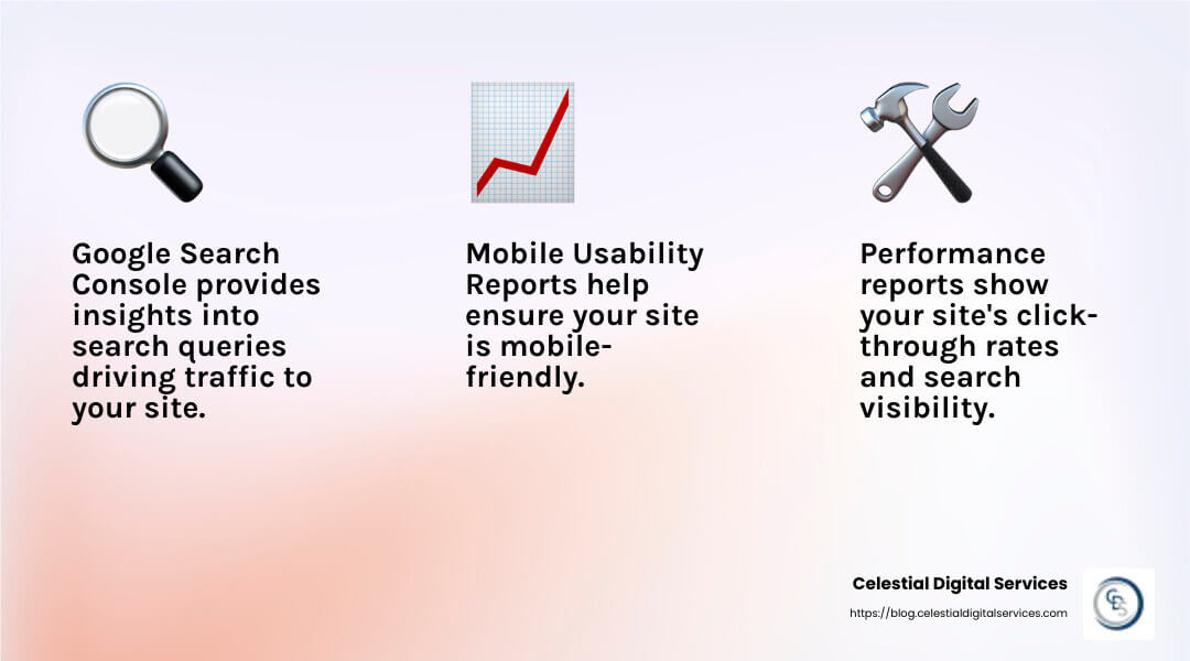 Google Search Console Performance Insights - google search console tips infographic 3_facts_emoji_light-gradient