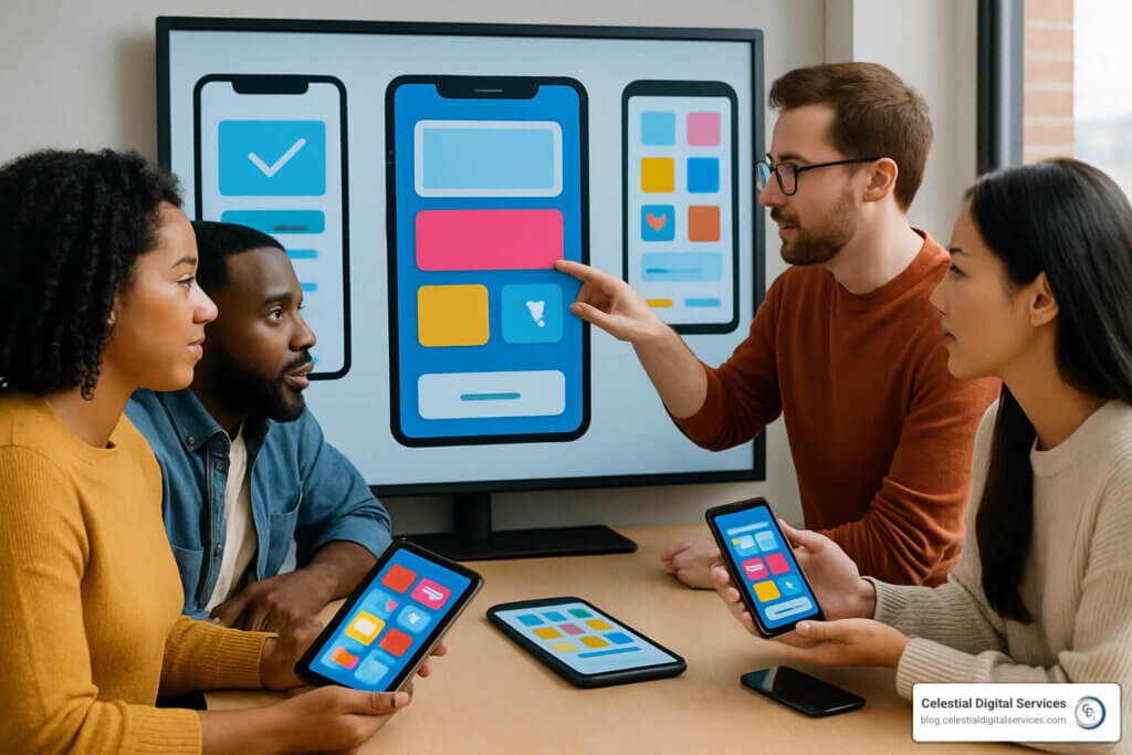 mobile app front end
