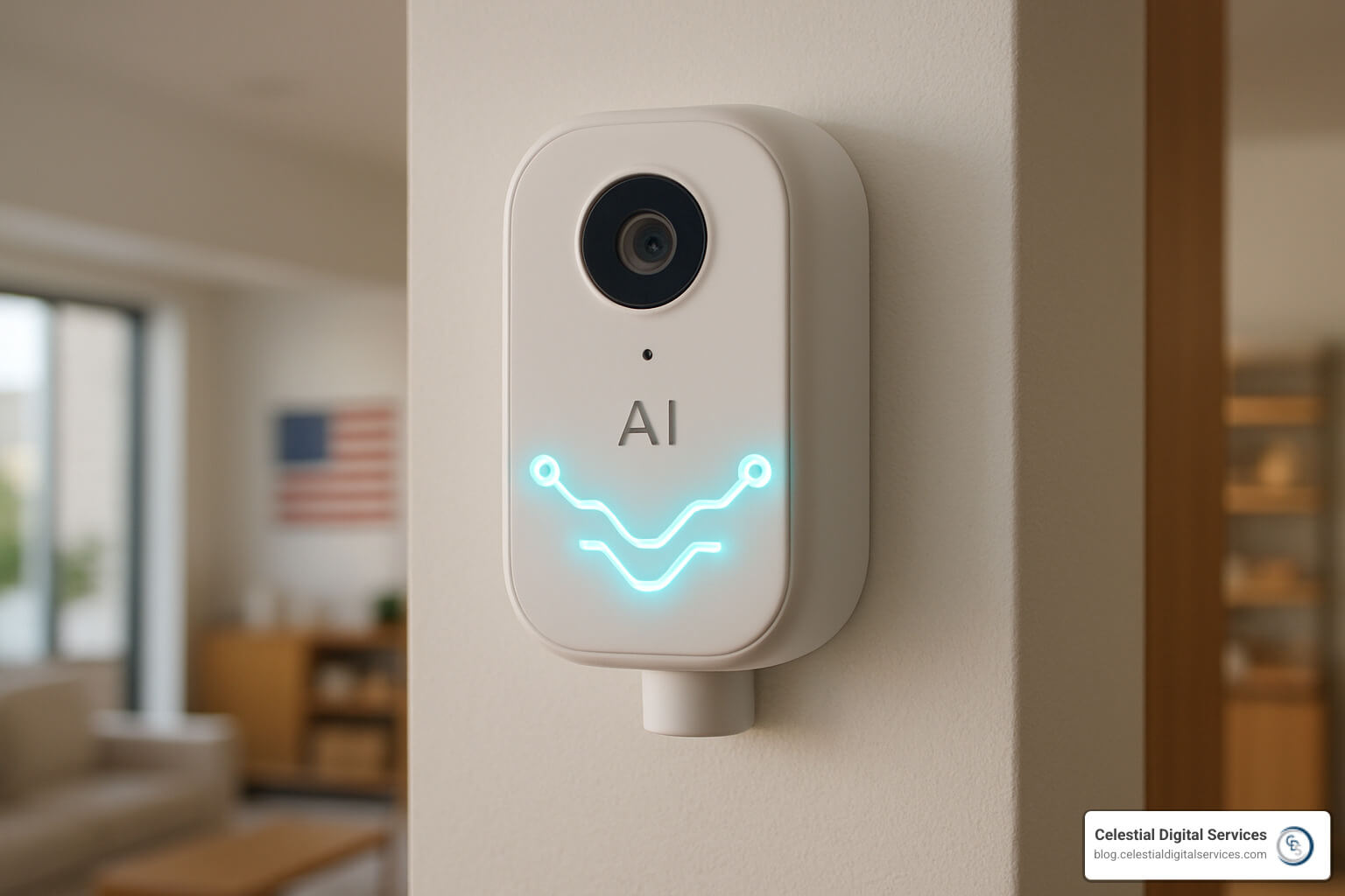 Modern edge AI camera device processing images locally - AI image recognition